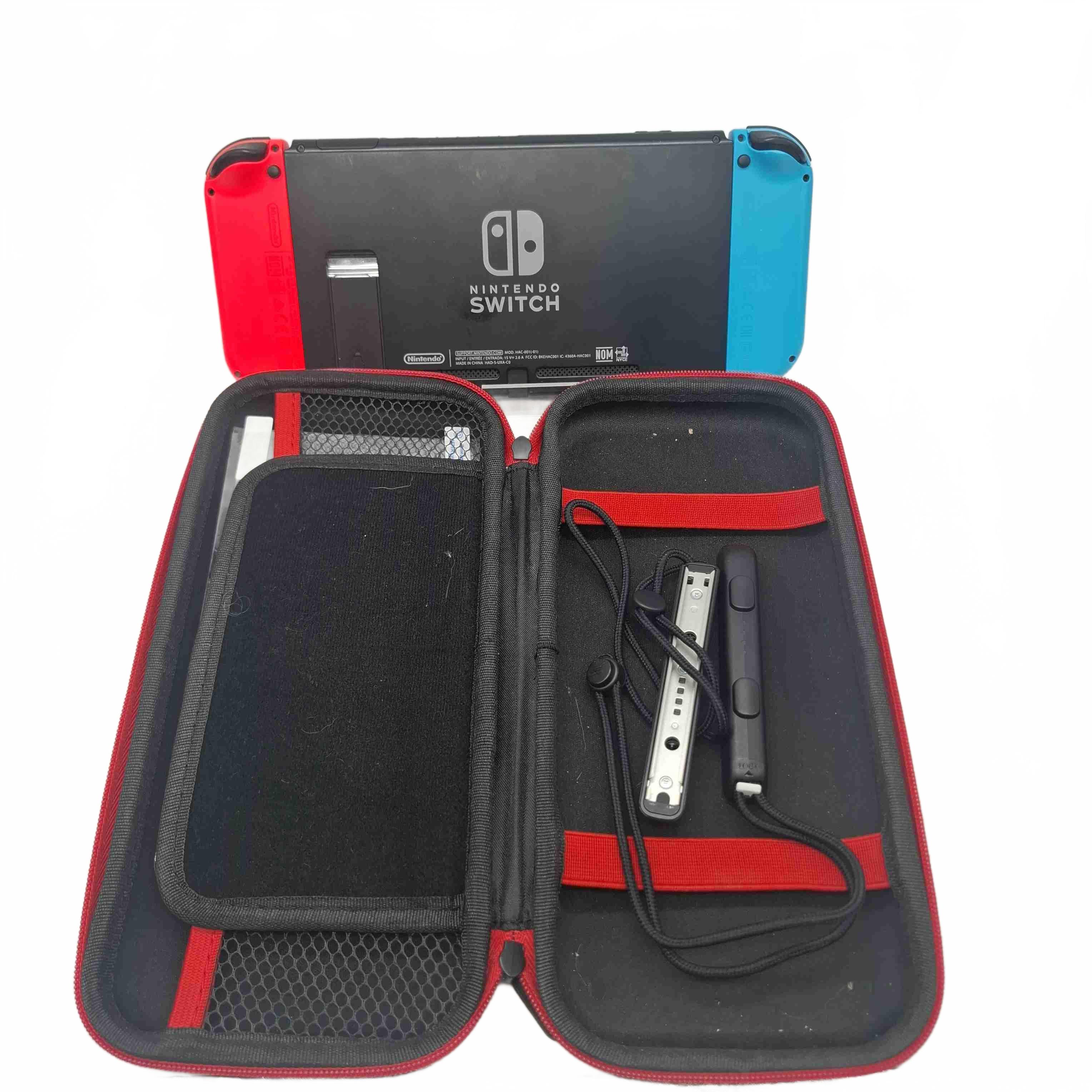Nintendo Switch Console HAC-001 + Case + Joycon Wrist Straps *Scratched Screen* (WR 1432668)