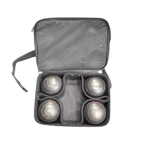Taylor Ace Lawn Bowls Size 5 (4-Pack) Black  (MR) (Great Condition)