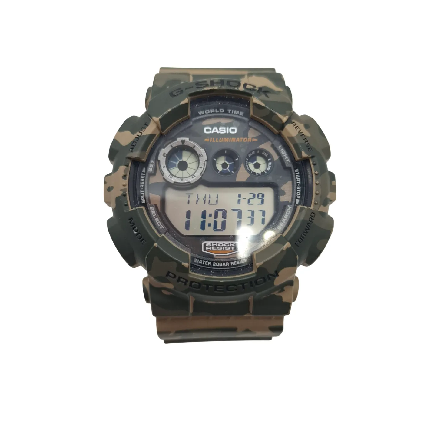 Men’s Camo G‑Shock Watch GD‑120CM — Camo Rubber Band And Camo Design (WR 1386069)