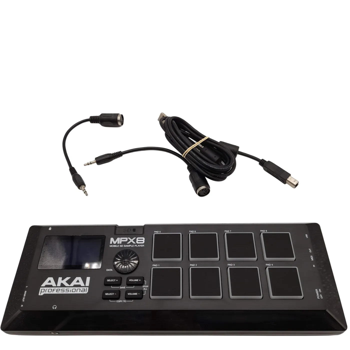 AKAI MPX8 SD Sample Pad Controller+Leads (WL 1414259)