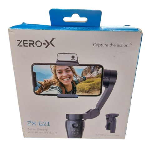 Zero-X ZX-G21 3-Axis Gimbal with AI Tracking and Fill Light (lel)