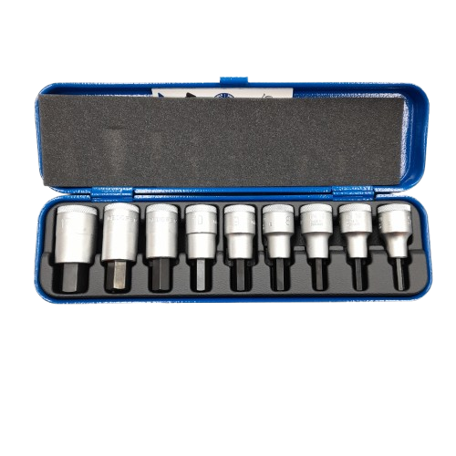 Gedore 9-Piece Metric 1/2 in Bit Socket Set , Hex Bit New In The Box  (MR)