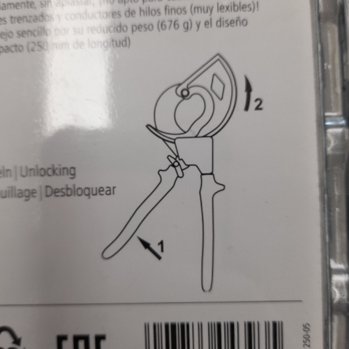 Knipex Cable Cutters 95 31 250 Red (LN)