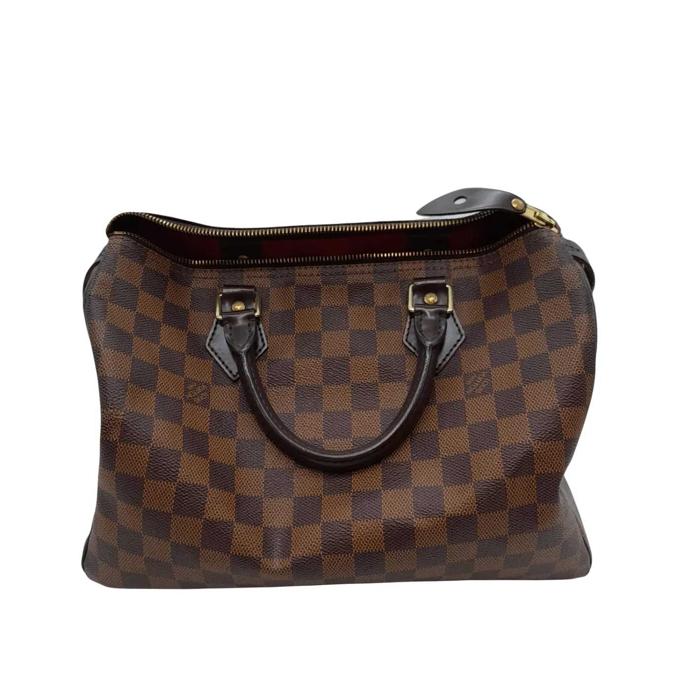 Louis Vuitton Speedy Bandoulière 25 Damier Ebene Canvas Handbag With Dustbag + Entrupy Certificate (1382915)