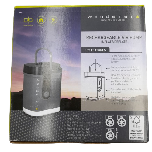 Wanderer Rechargeable Air Pump Inflator TS088-0925 (LN)