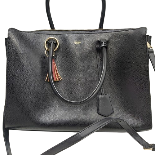Oroton Handbag Muse 15 Worker Tote with laptop sleeve Black