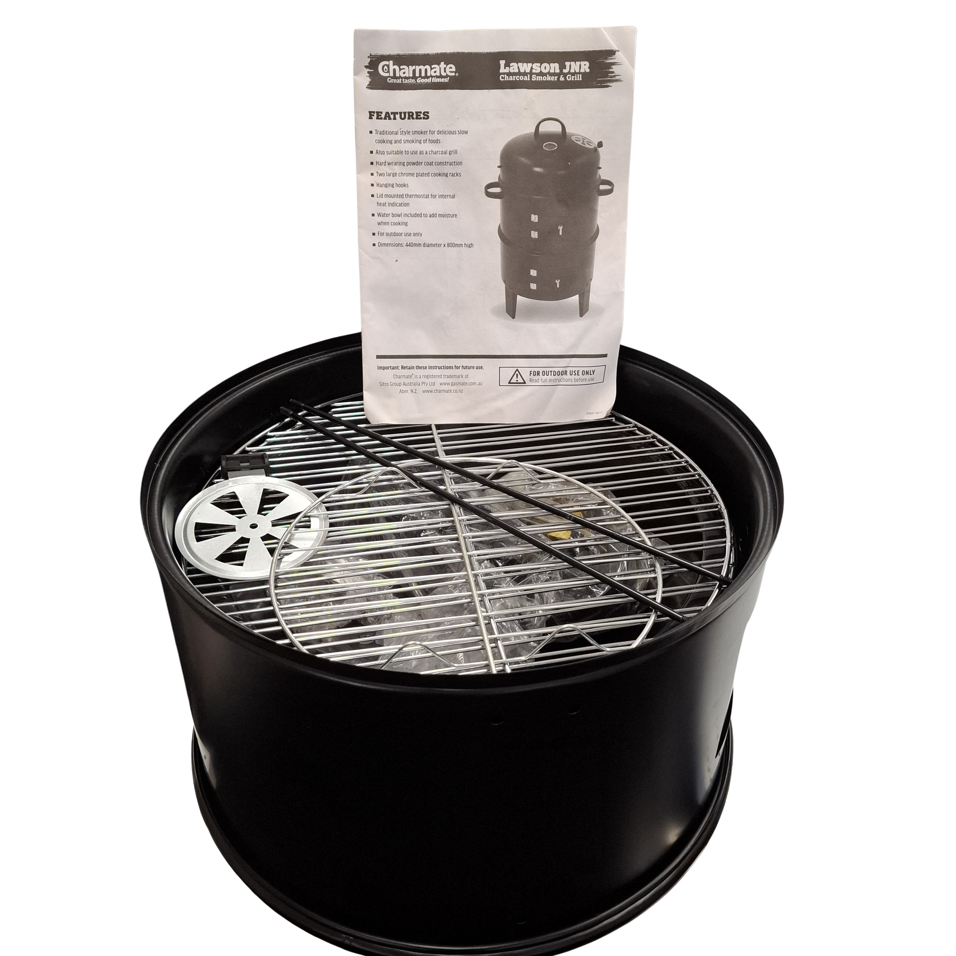 Charmate Lawson Jnr Charcoal Smoker And Grill (JN)