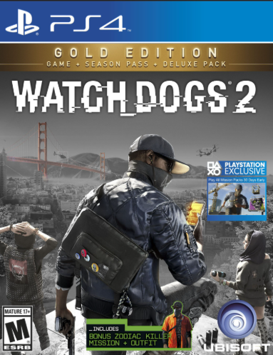 Watch Dogs 2 Gold Edition PlayStation 4 Fair Condition with Manual (LN)