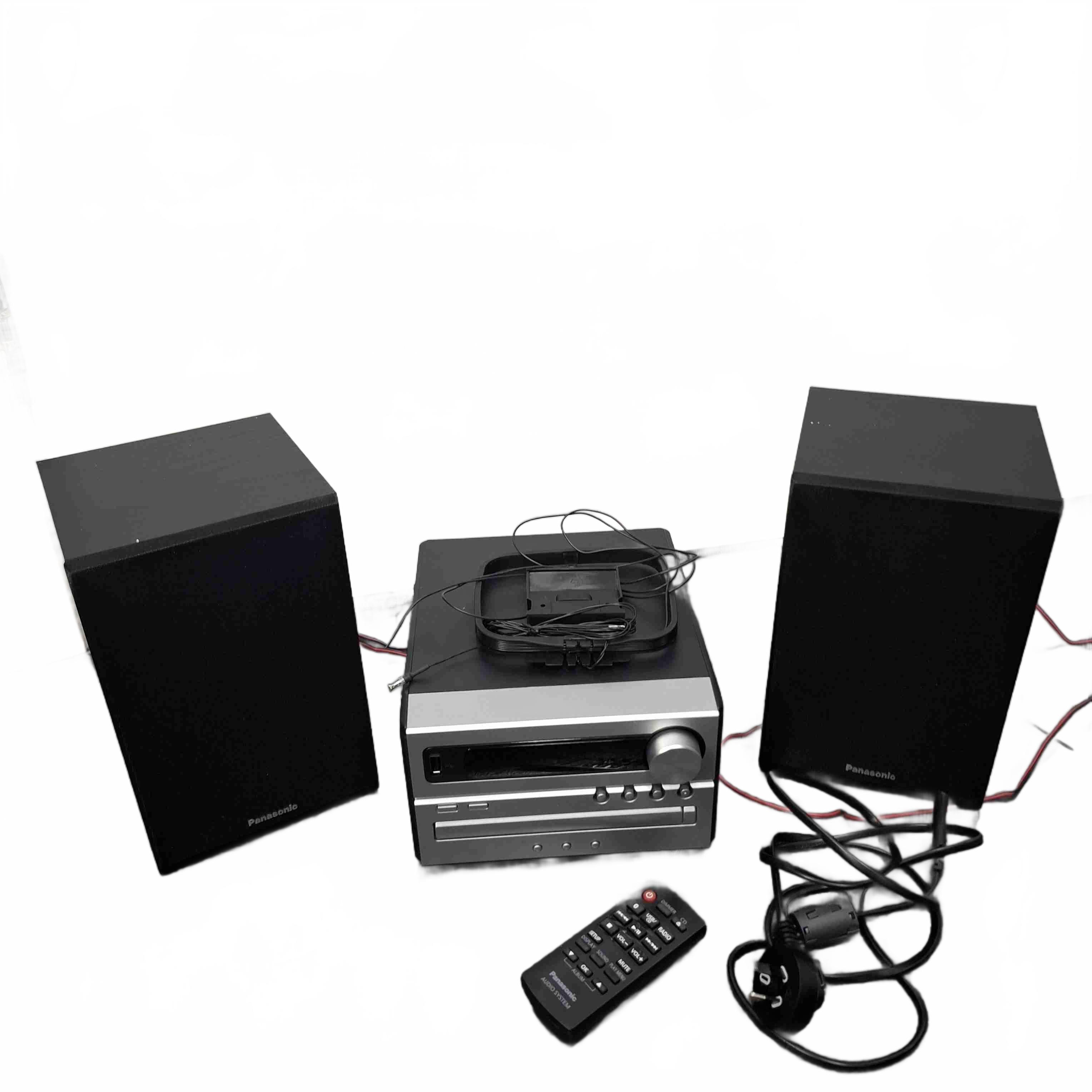 Panasonic Stereo SC-PM250 + Box + Mini Speakers + Remote (WR 1429129)