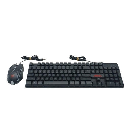 Asena Wired Keyboard And Mouse Aswgkmc Black  (CP)