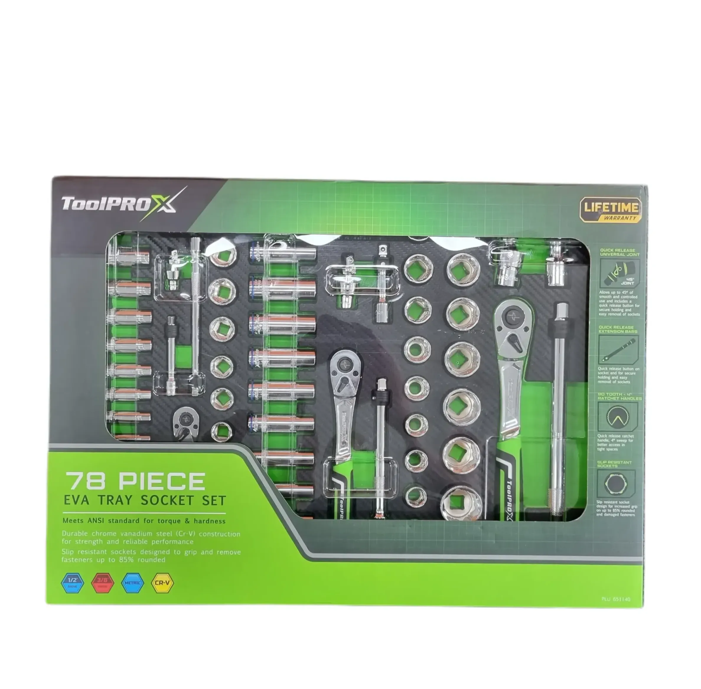 ToolPRO-X EVA Socket Set 78 Piece Socket Set
