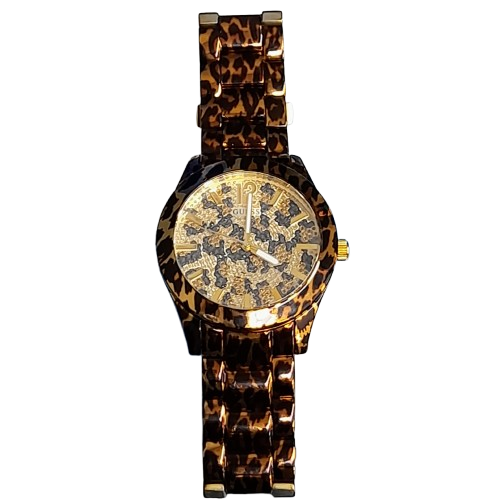 Guess W0001L2 Ladies Fierce Animal Print Watch No Box