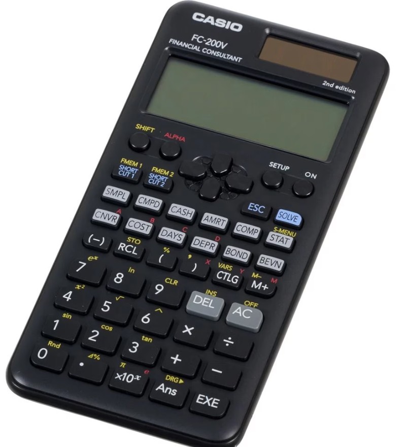 CASIO FC-200V Financial Calculator Black (LE)