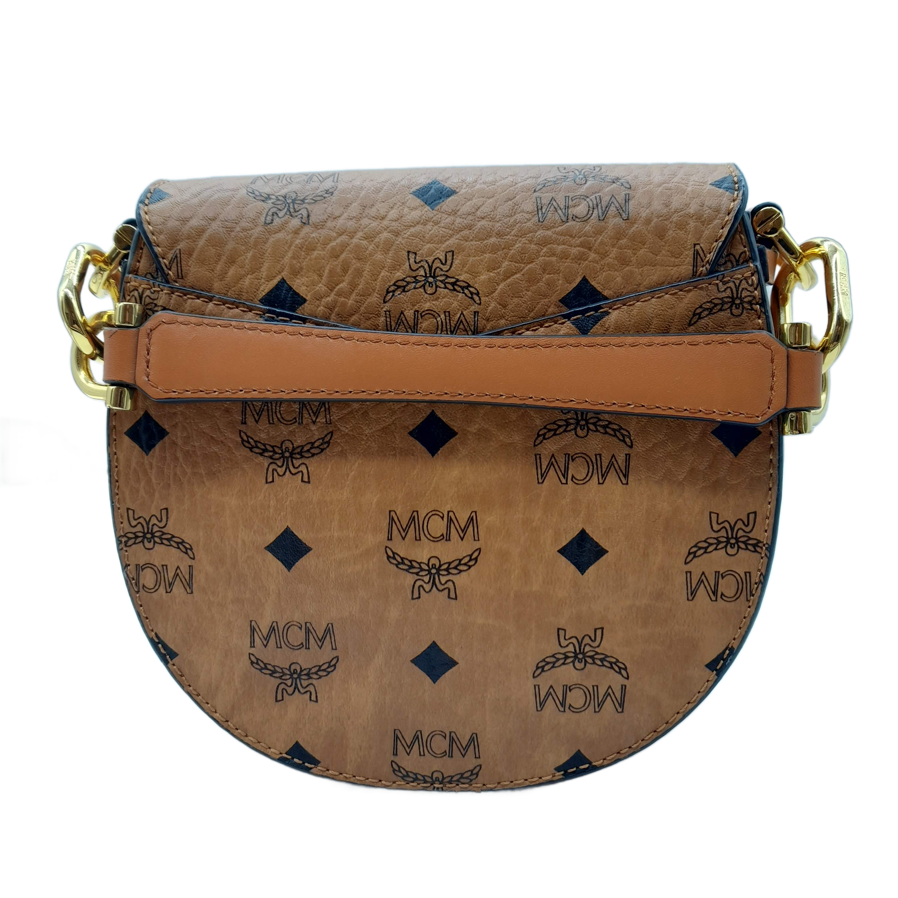 MCM Patricia Crossbody Bag, Brown, With Dustbag, Shoulder Strap + Cards, Excellent LIKE NEW USED Condition (GE 1420488)