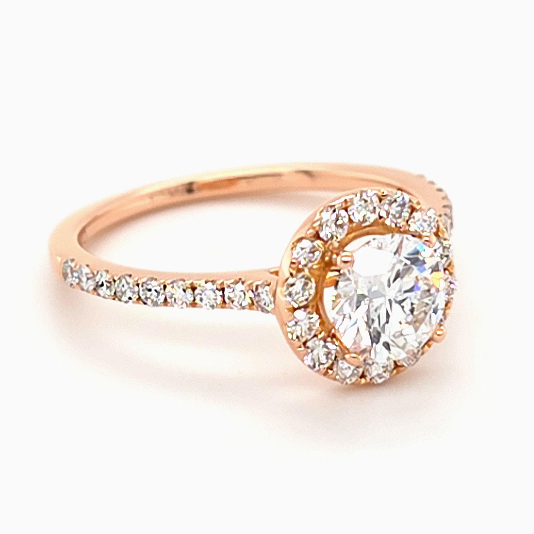 Ladies 18ct Rose Gold Diamond Ring – Total Weight – 2 Grams – Ring Size – K