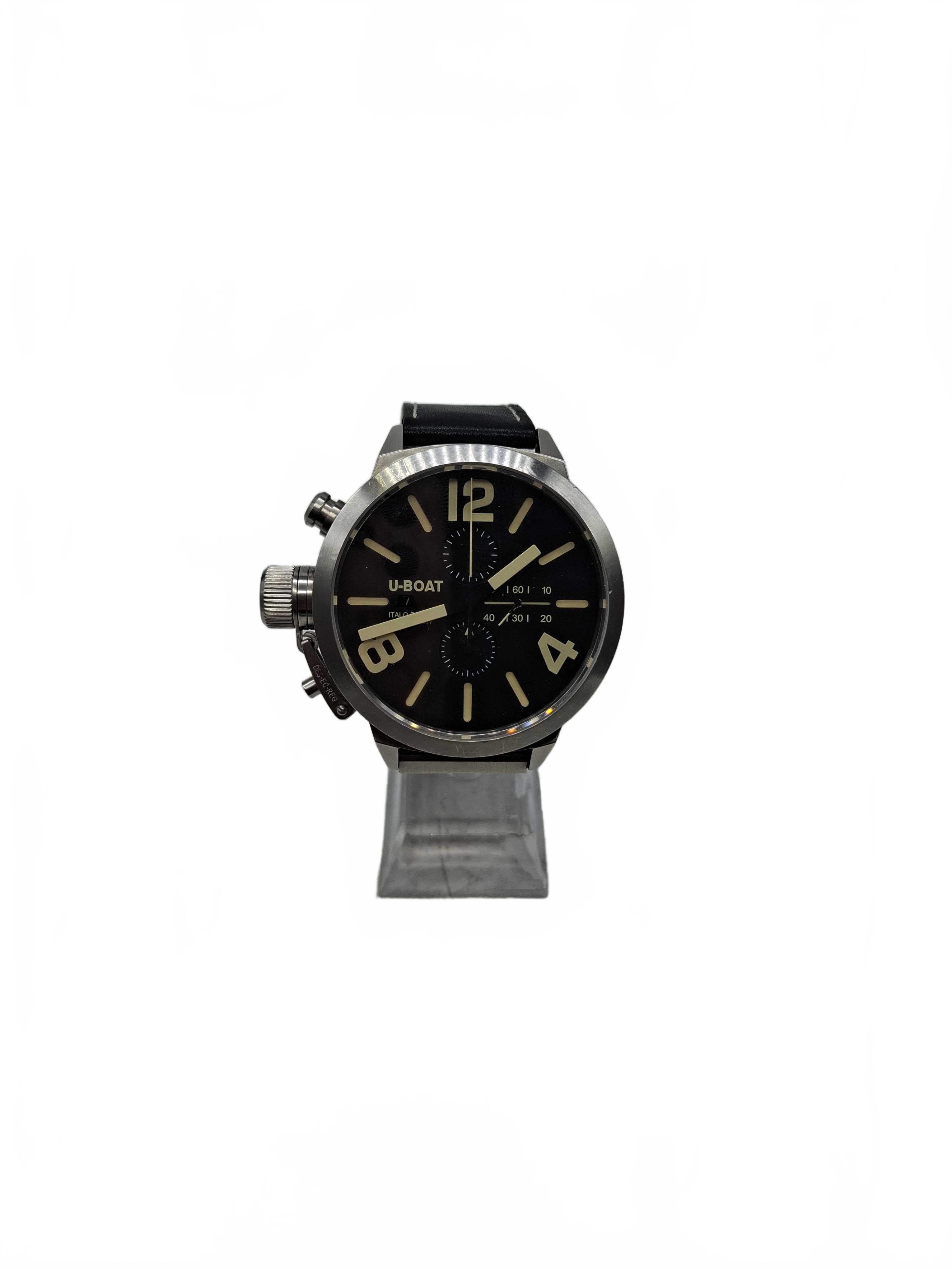U-Boat Classico 53 CAS 1 Black Leather Band Analogue Watch (WR 1435424)