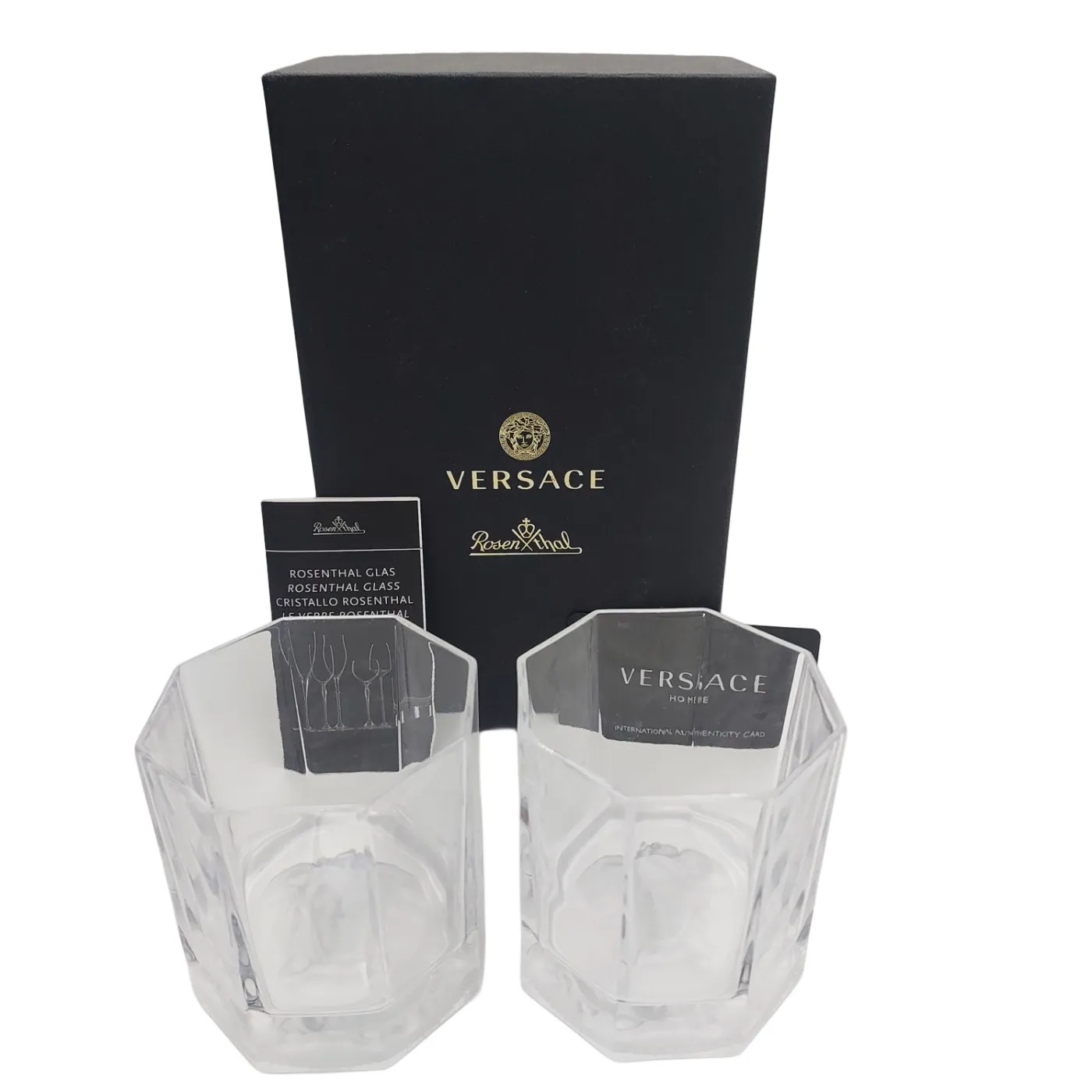 Versace Rosenthal Whiskey Glass Medusa Design Set Of Two   (GB)