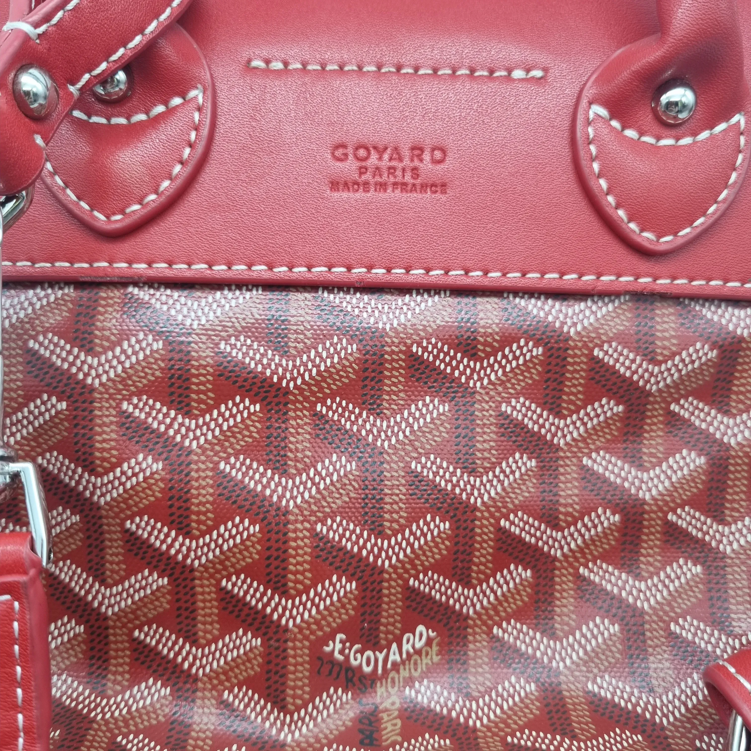 Goyard Goyardine Calfskin Mini Alpin Backpack Red + Dust Bag