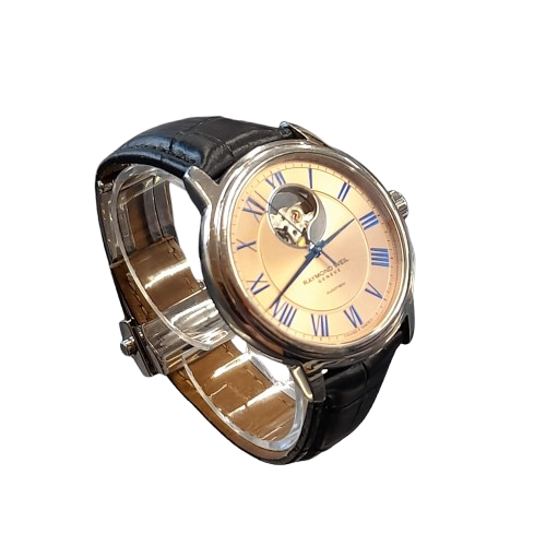Raymond Weil Men’s Millesime Automatic Watch with Leather Strap (Model: 2925-STC-60001) (GE)