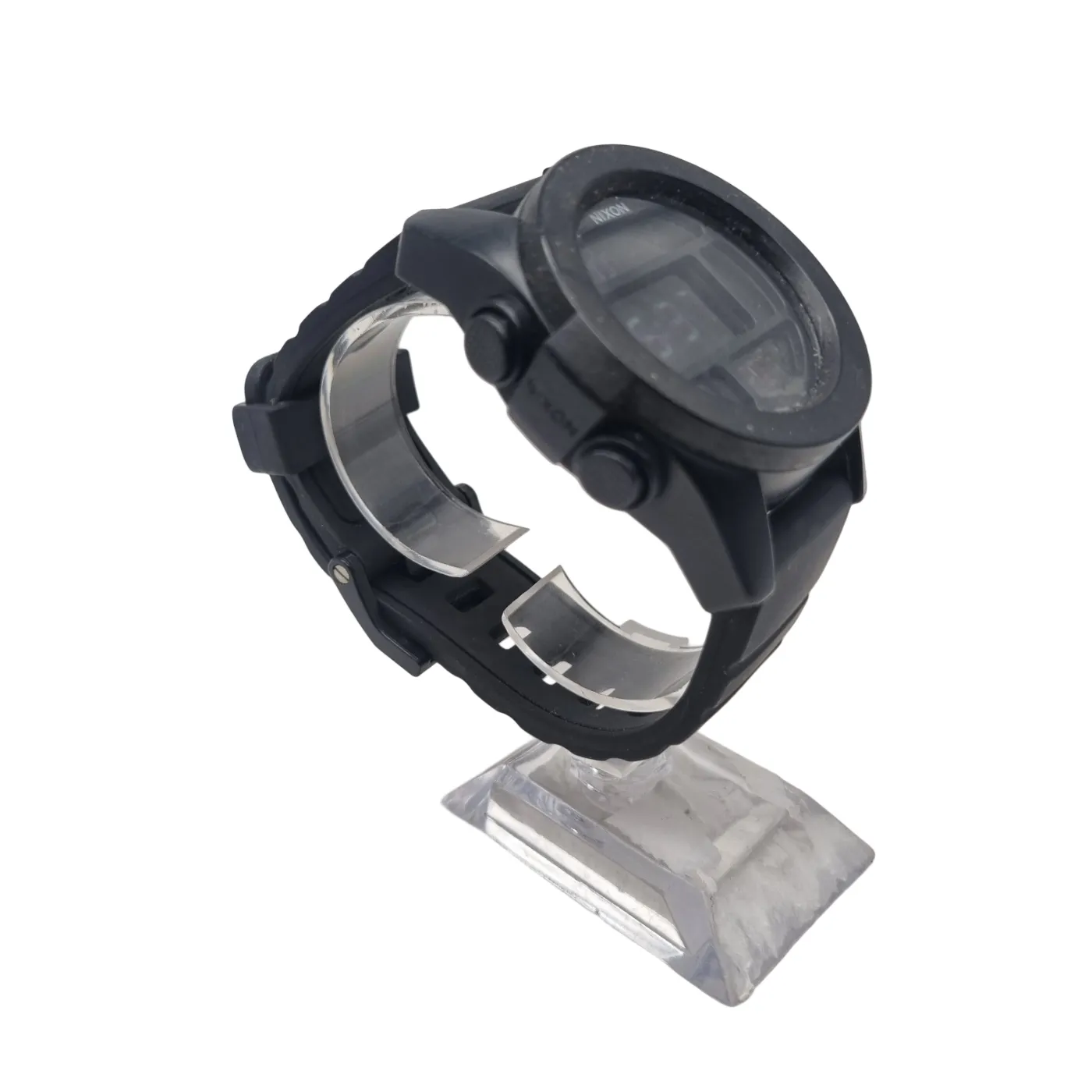 Nixon The Unit 13A Men’s Black Digital Watch with Black Rubber Band (WR 1400132)