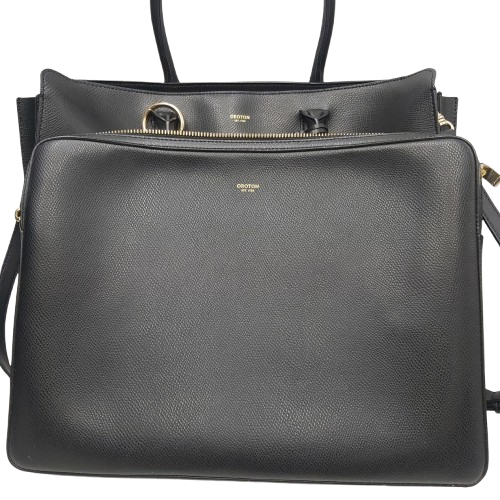 Oroton Handbag Muse 15 Worker Tote with laptop sleeve Black