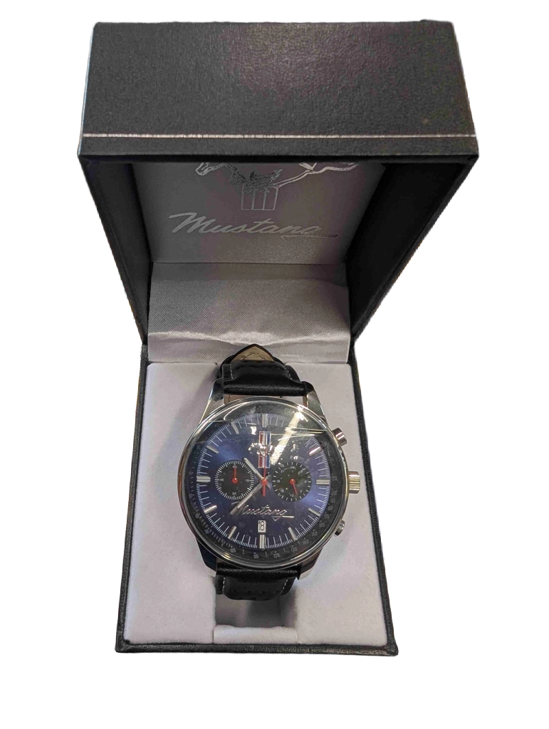 Men’s Bradford Exchange Ford Mustang Men’s Watch, Excellent LIKE NEW USED Condition, With Box + COA (GE 1437570)