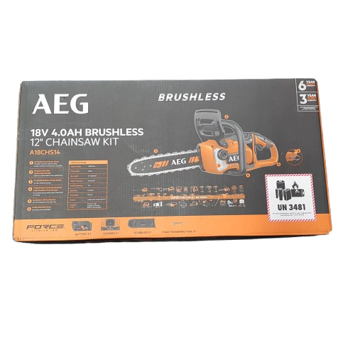 AEG 18V 12 Inch Brushless Chainsaw Kit A18CHS14 Orange (MR) (1429889)