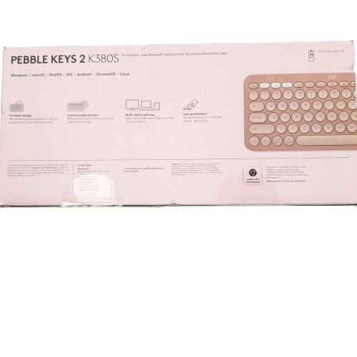 Logitech Pebble Keys 2 K380S Wireless Keyboard Pink (LN)
