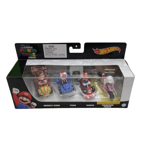 Hot Wheels Mario Kart Die-Cast Vehicle 4-Pack Mario Model (NA 1422369)