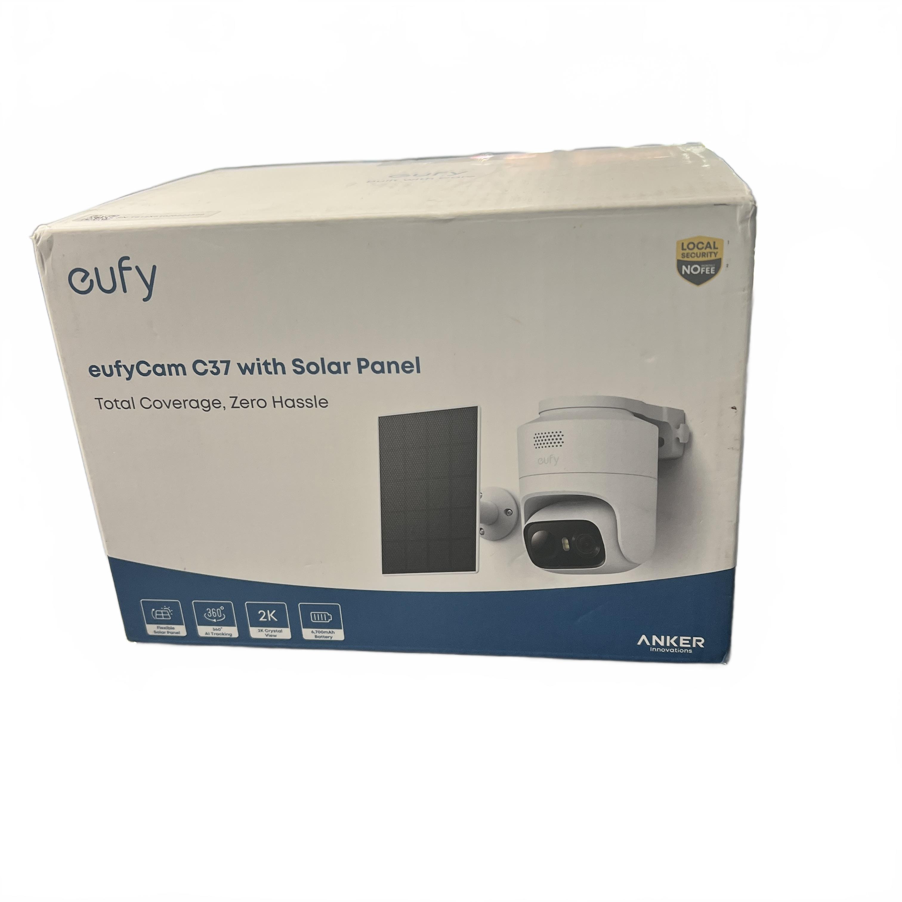 Eufy Security Camera EufyCam C37 With Solar Panel White (MK)