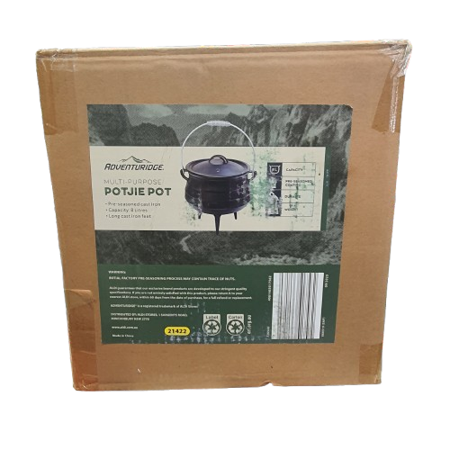 ADVENTURIDGE 8L Potjie Pot Black in Box (MR)