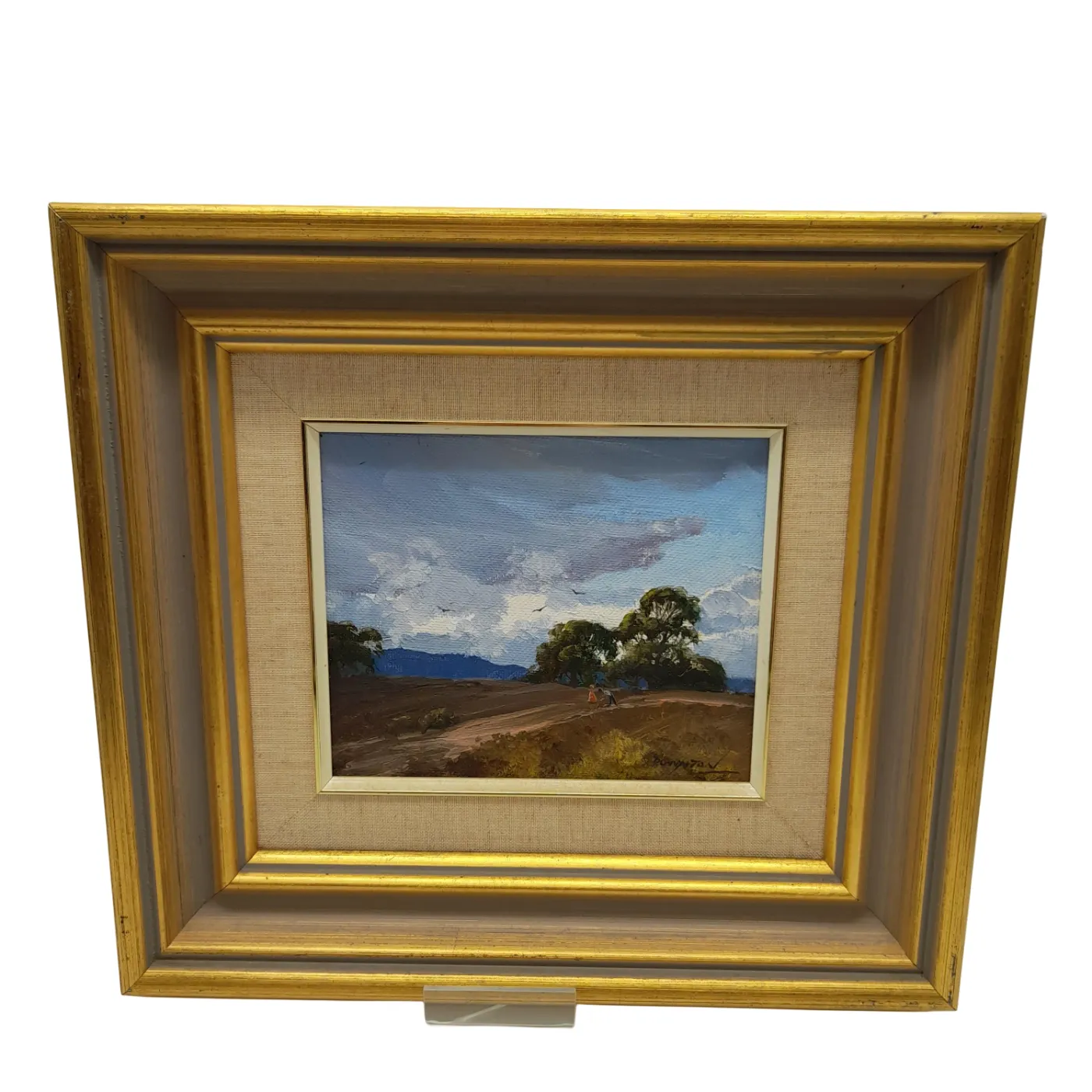John C Downtown 9×5 Painting In Frame: Potato Fields – Robertson Area NSW (WL)