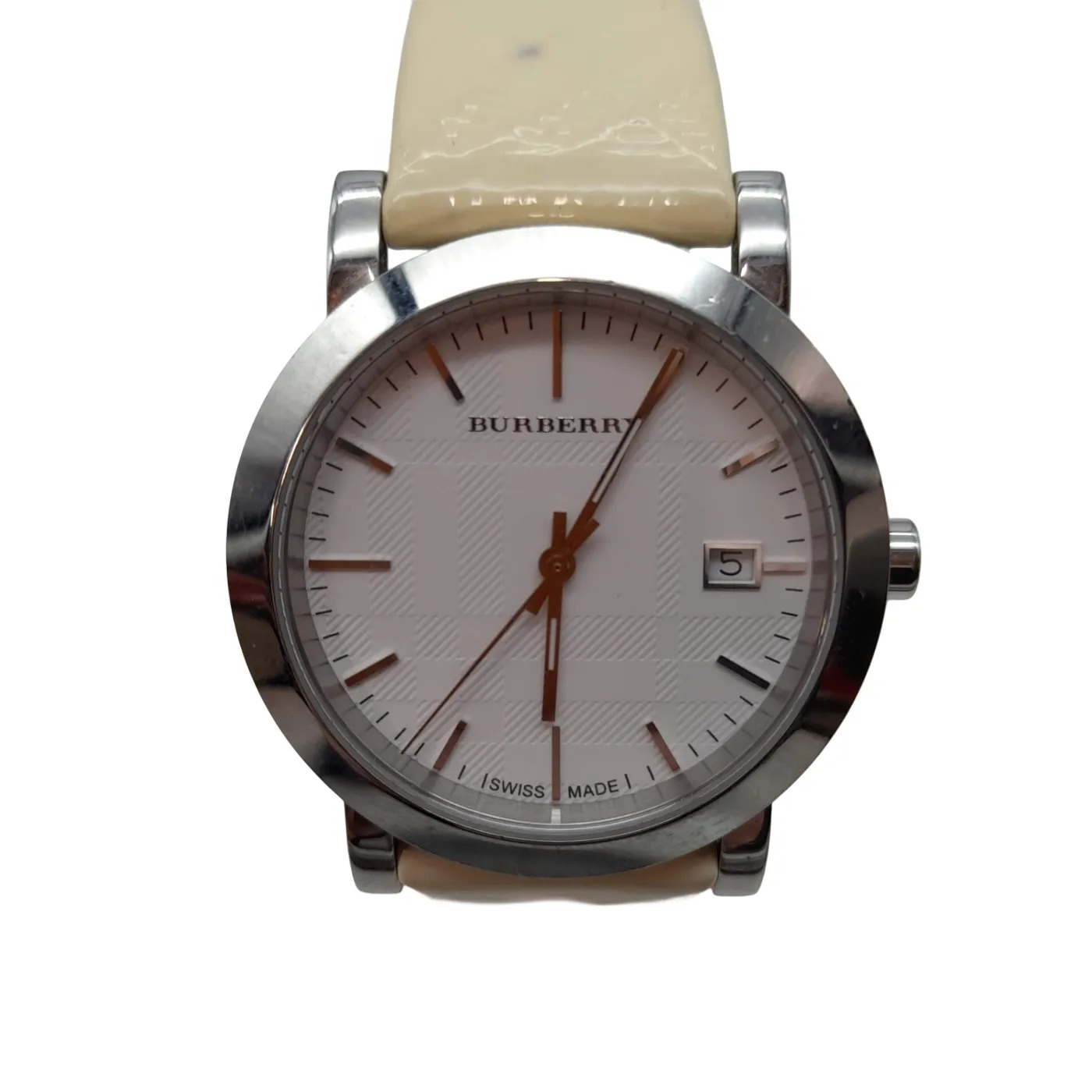 Burberry Heritage Watch BU1796 38mm White Leather Strap (WL 1409577)
