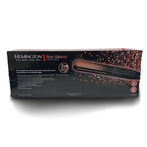Remington Rose Shimmer Hair Straightener Rose Gold Black (CP) (Tested)