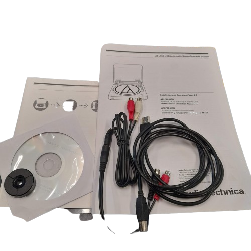Audio-Technica AT-LP60BK Automatic Belt-Drive Turntable Record Player – Black ( GE )