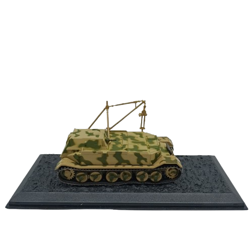 Combat Tanks Collection Bergepanzer Tiger Green Tank Figure with Magazine in Case (CP)
