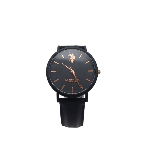 US Polo Assn Black Rubber Band Analog Watch (1428180)