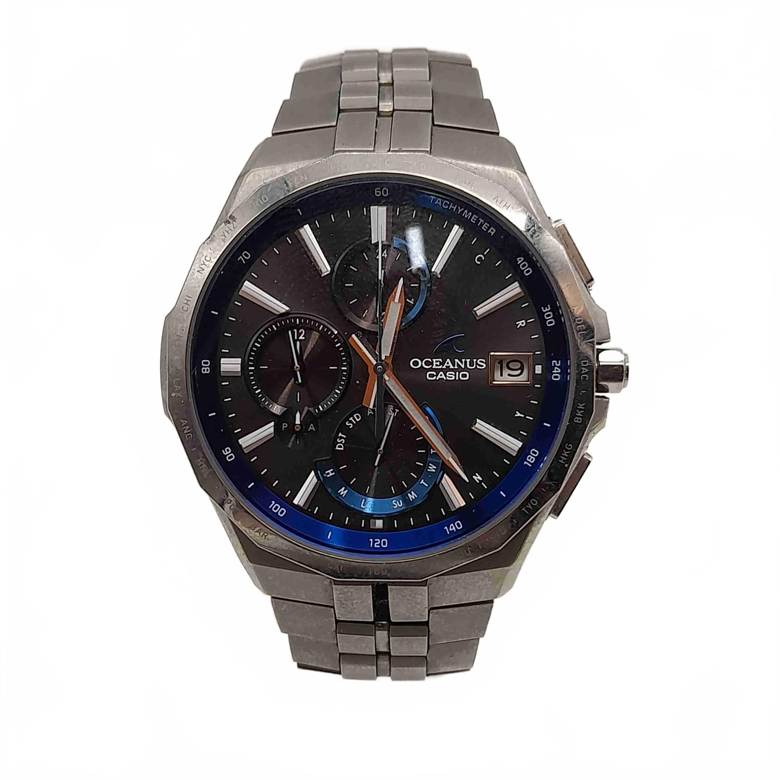 Casio Oceanus OCW-S5000 Manta Silver Blue Watch (WL 1430260)