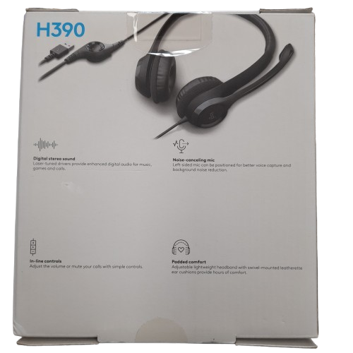 Logitech H390 USB Headset Black (LN)
