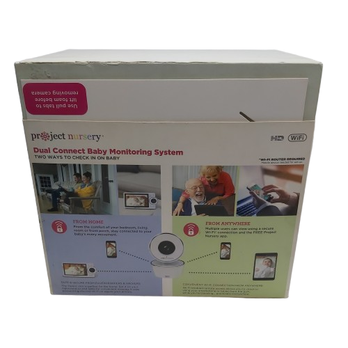 Project Nursery Baby Monitor System (PNMDUAL5) – In Box + Touchscreen Baby Monitor + Wifi Tilt Camera – Like New (CN)