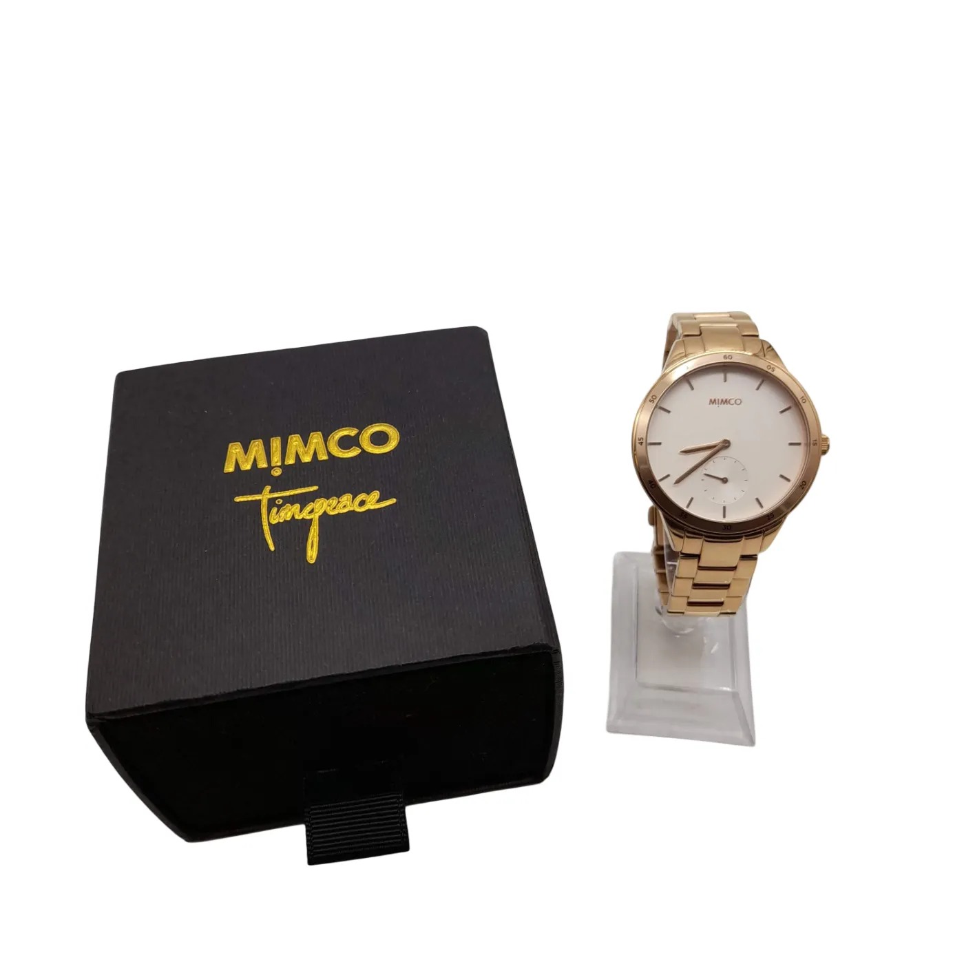 Mimco Timepeace Gold Stainless Steel Band Analogue Watch With Box (WL1417374)
