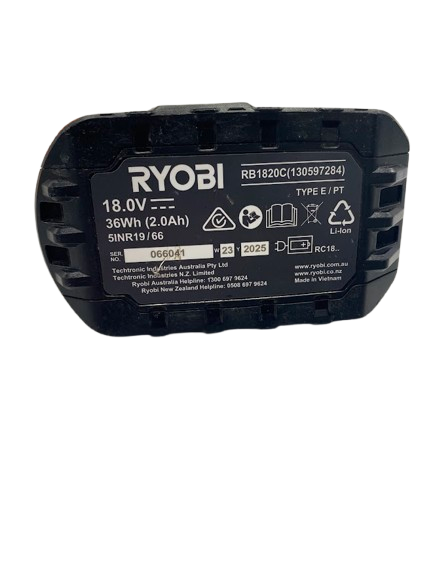 Ryobi 18V 2.0Ah Battery Black (NG)