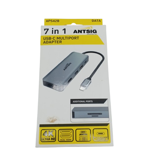 Antsig USB-C Multiport Adapter AP532B 7 in 1 (WR 1367566)