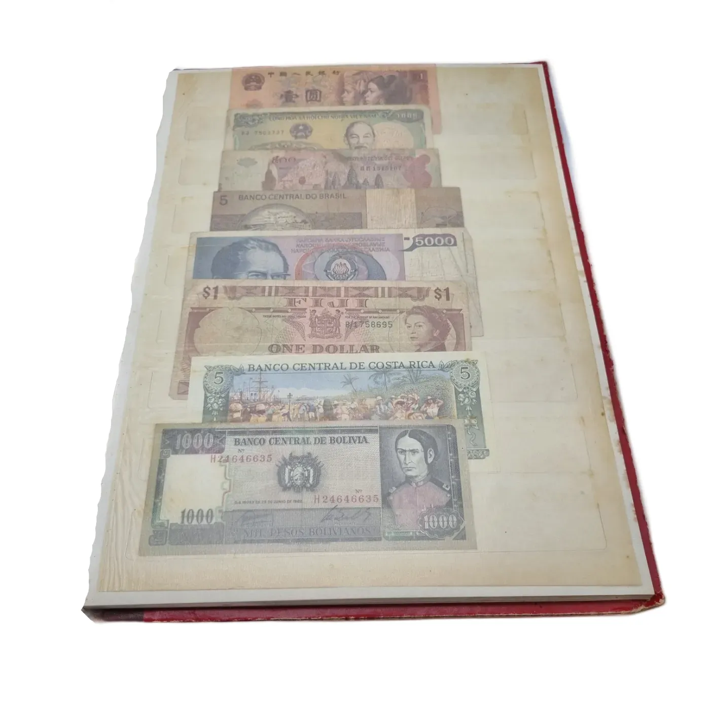 Stamp Album Coin and Note Collection