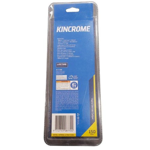 Kincrome K11105 150mm Digital Vernier Caliper – SEALED In Packaging