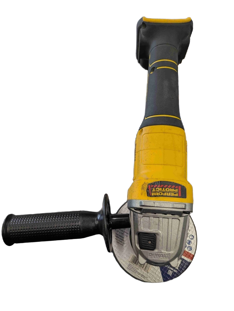 Dewalt Angle Grinder 18V XR DCG408, SKIN ONLY With Handle + Disc, Good USED Condition (GE 1437574)