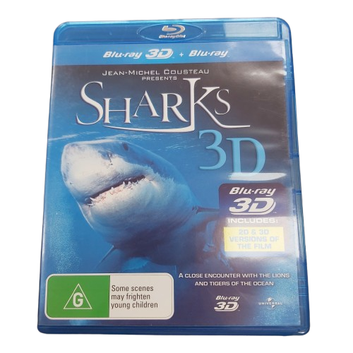 Sharks 2D/3D Bluray Very Good Condition