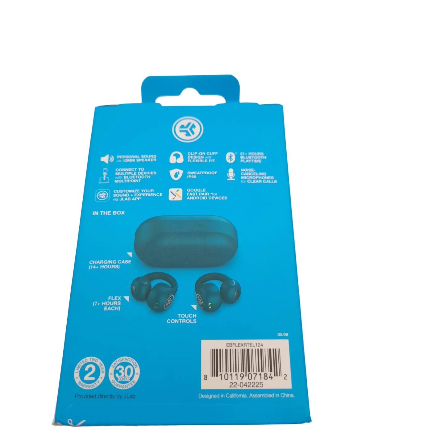 JLab Flex Open Earbuds Teal Bluetooth New In Box (WL1423379)