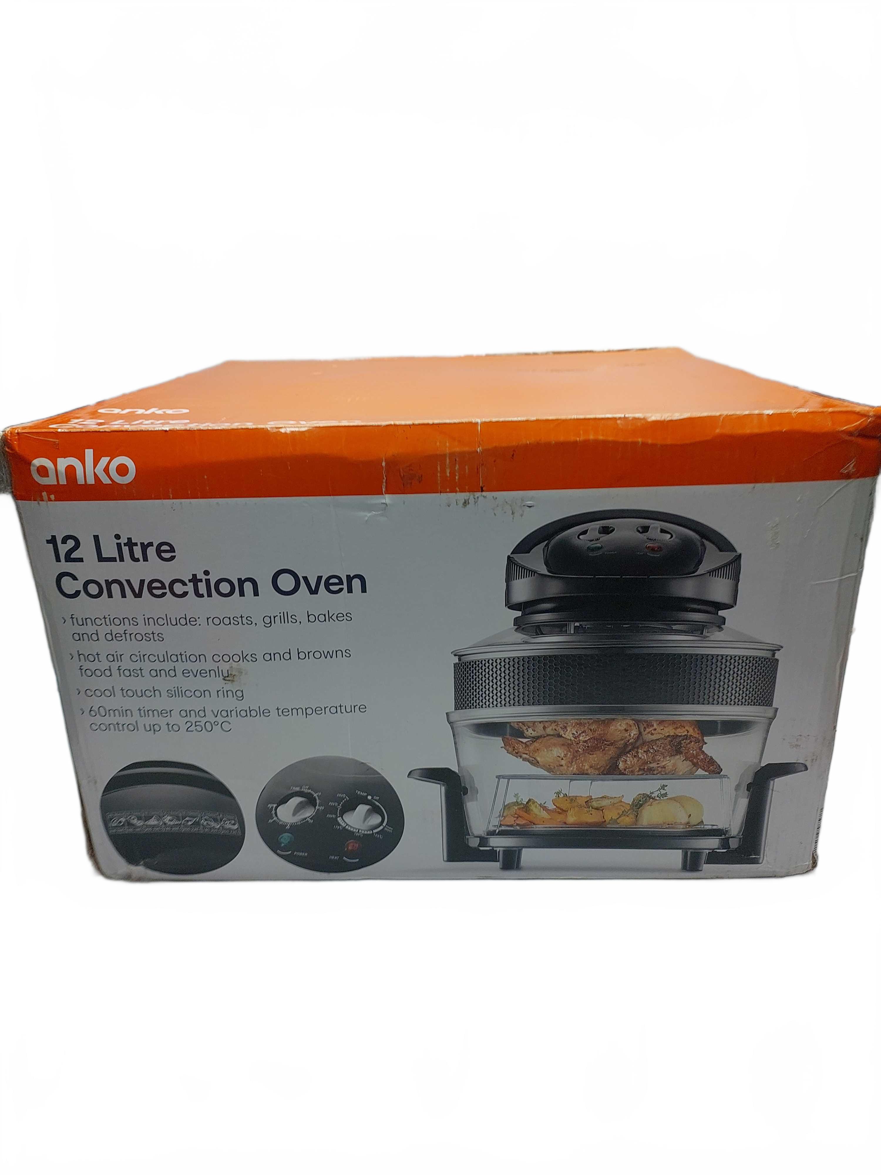 Anko 12 Litre Black Convection Oven 1300W (GB1431049)