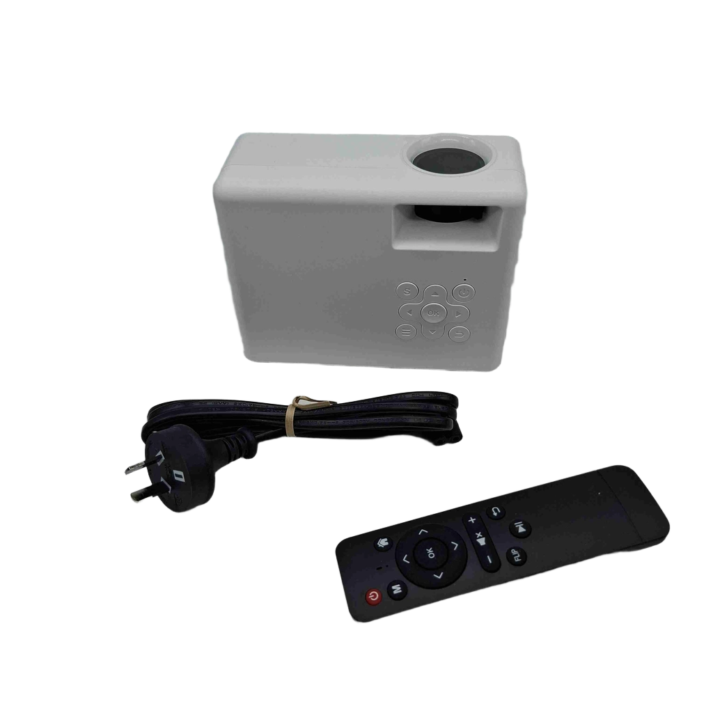 Anko Mini Projector 720P White + Power + Remote (WR1429577)